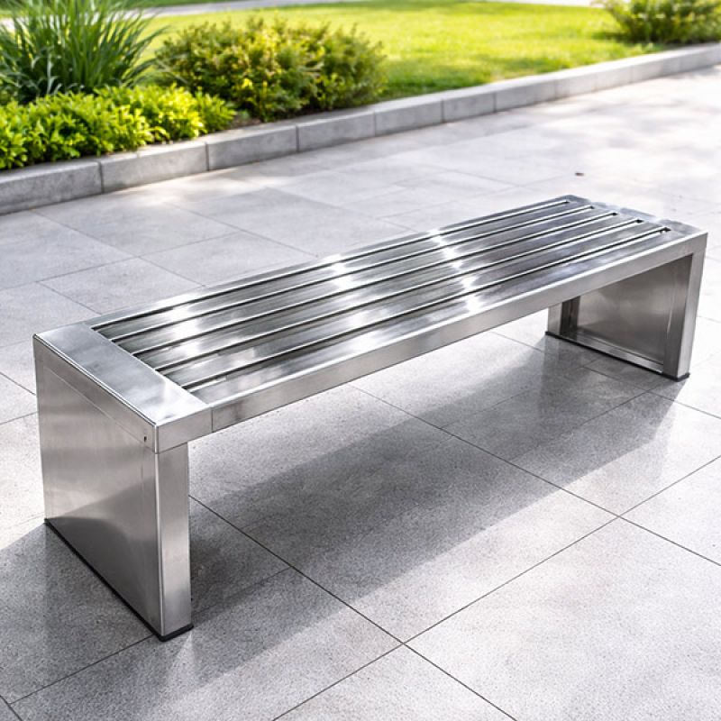 Ghế công viên inox không tựa
